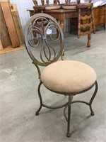 Lightweight metal Padded chair.  In good