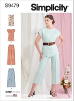 Simplicity Misses' Top, Pants, Jacket, and Skirt S