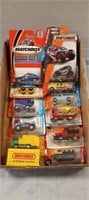 Tray Of Assorted Matchbox Toy Cars And Trucks.