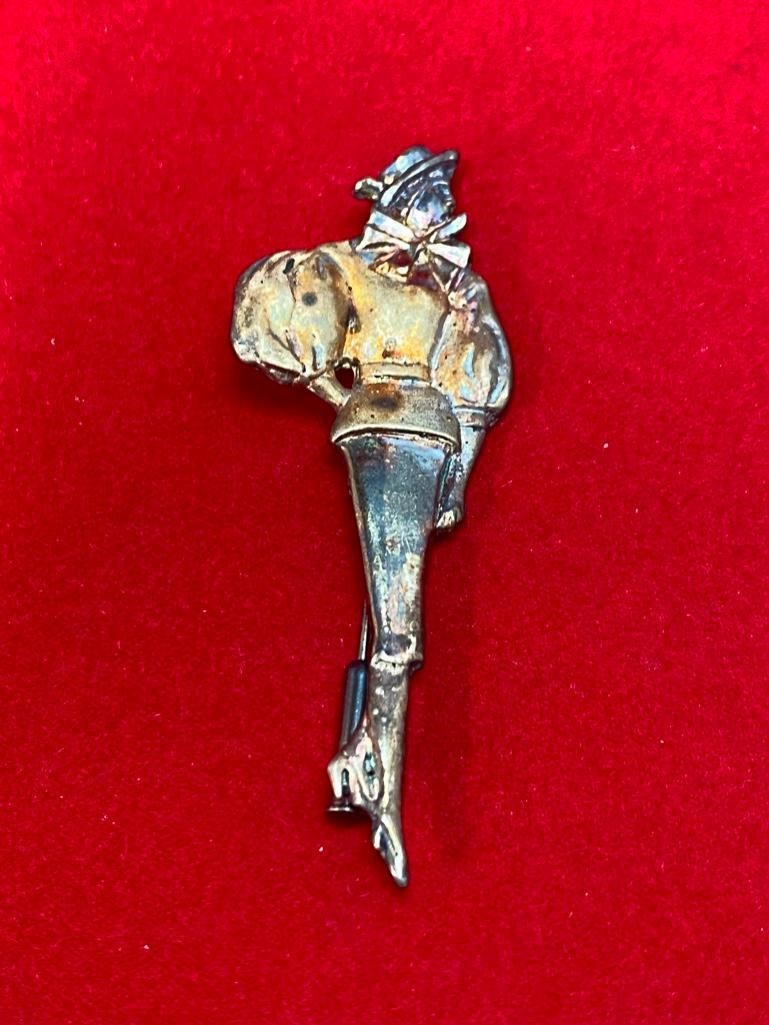 Vintage Sterling Silver Woman Broach