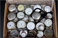 Pocket Watch Lot - Box of Repair or Parts