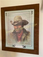 Nicely framed cowboy print