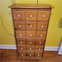 Apothecary Style Chest of Drawers 26"W 12½"D 50"T