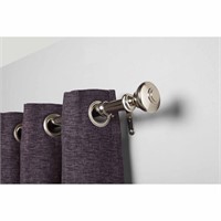 28-48" Silver Knob Curtain Rod