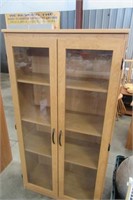 Two Door Glass Front Storage Cabinet