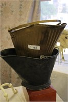 SET OF 2 METAL COAL BUCKETS