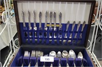 VINTAGE SET OF FLATWARE WITH STORAGE BOX