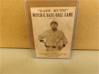Babe Ruth Witch-E-Baseball Game baseball card