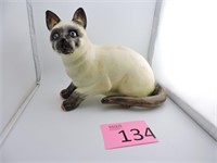 Italian Ceramic Glazed Siamese Cat