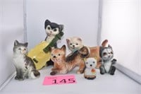 Vintage Ceramic Cat Figurienes & Planters