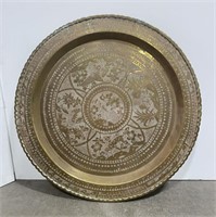 Moroccan Round Brass Tray