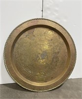 Moroccan Round Brass Tray
