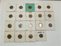 OF) lot of assorted wheat pennies