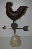 Modern decorative metal rooster weather vane with