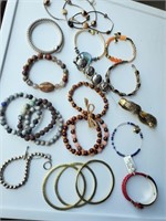 Bracelets, beads, metal bangles