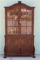 20TH C. FRENCH STYLE DISPLAY CABINET, INLAID