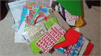 Misc. gift wrap, gift bags, tissue paper, and post