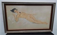 Eugene Leliepvre nude lithograph