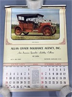 1960 Car Album Calendar Baltimore Advertising