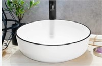 Kswin 16'' White And Black Ceramic Circular