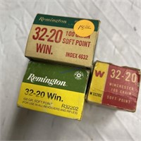 3 Boxes 32-20 Remington & Winchester