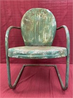 Mid-century modern metal lawn chair