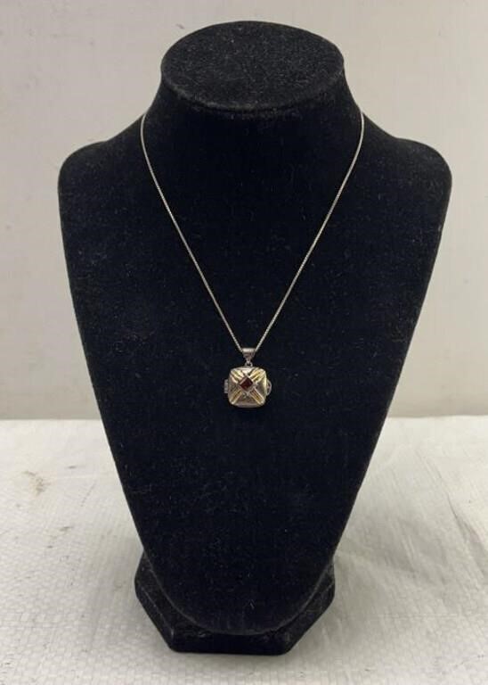 925 Silver Necklace with Locket Pendant