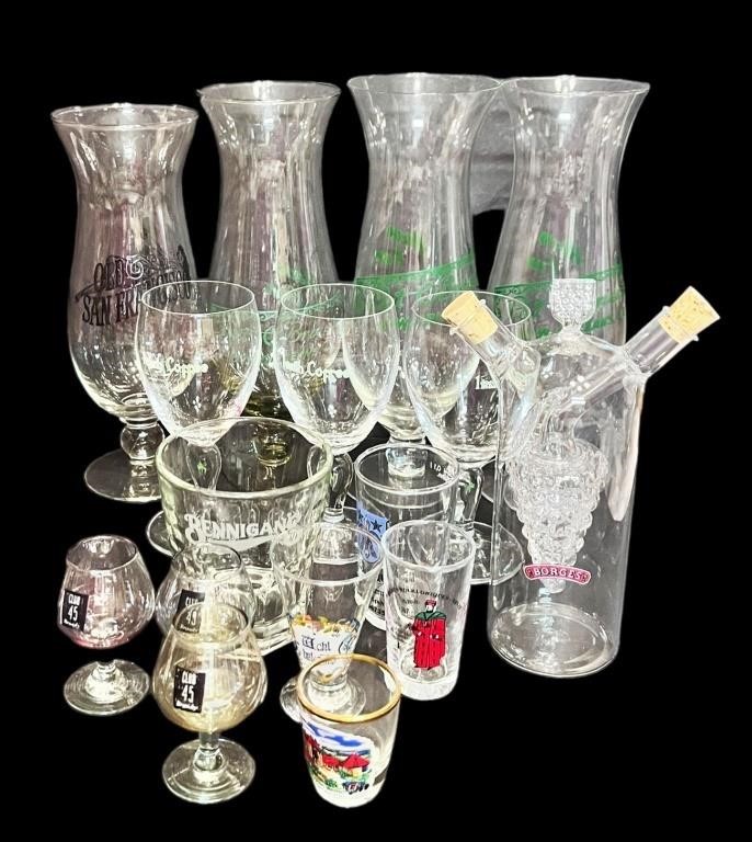 Assortment of Advertising Glass