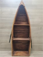 Wood Canoe Shelf Beach Cabin Decor