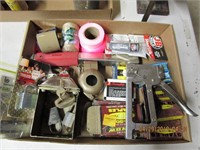 Box of Staple Guns, Locks, Misc