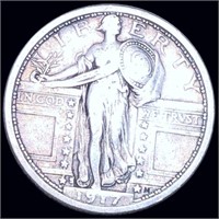 1917-S Type 1 Standing Quarter LIGHTLY CIRCULATED