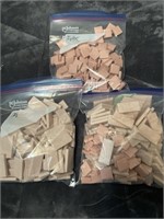 3 bags of crafting tiles shades of pink