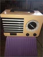 Retro looking am/fm radio and cassette player