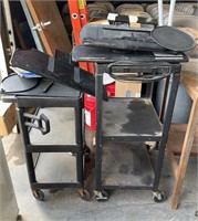 (2) Rolling Carts, Keyboard & Desk Mounts