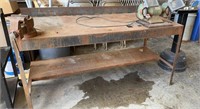 Metal Work Bench w/ Vice, Baldor Grinder & Buffer