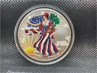 2006 colored walking liberty Silver dollar