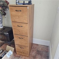 Tall 4 Drawer Wood File Cabinet