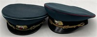 (II) 2 Bulgarian Military Uniform Hats (bidding