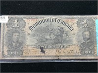 1898 Dominion of Canada $1 Bill Large BC-13b k