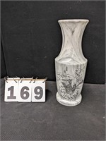Asian Theme Marble Vase