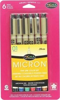New 2 Pack- Sakura Pigma Micron-01 Ink Pen Set