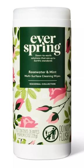 Rosewater & Mint Wipes, 35 ct - 12 Pack