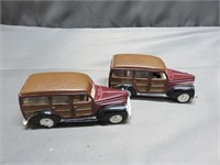 Lot of 2 Vintage Woody Studebaker Cars
