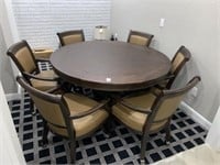 ROUND DINING TABLE & 6 CHAIRS