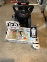 Golf Bag Cart- Golf Balls- Tees