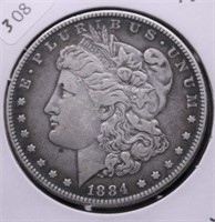 1884 MORGAN DOLLAR XF