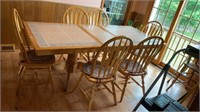 Tile Top Table & 6 Matching Chairs