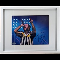 Hand Signed Post Malone Framed Photograph