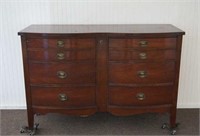 Vintage Dixie Mahogany Double Dresser