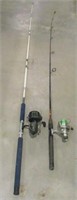 2 Open Face Fishing Rods & Reels